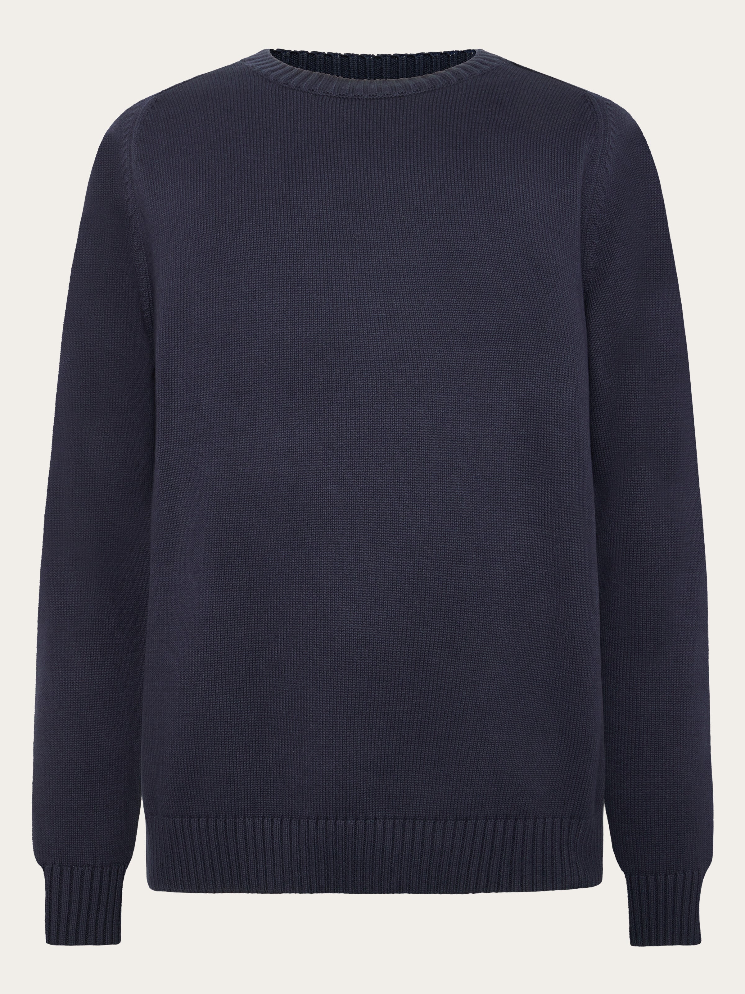 Plain knitted crew neck - Apple Cinnamon