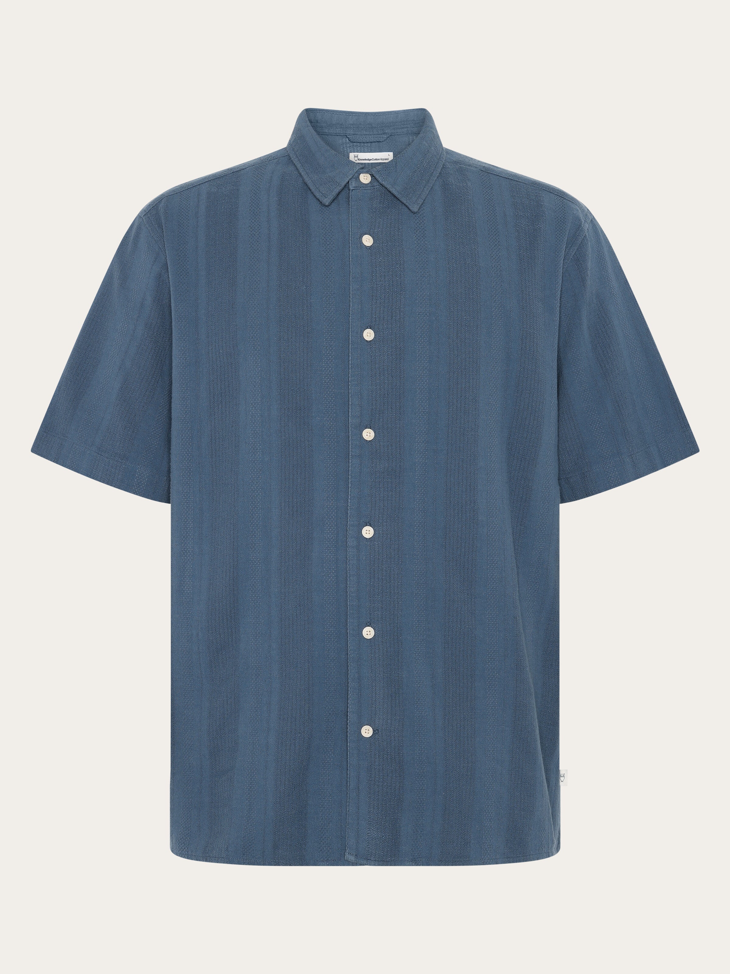 Relaxed structure short sleeve shirt - Vintage Indigo