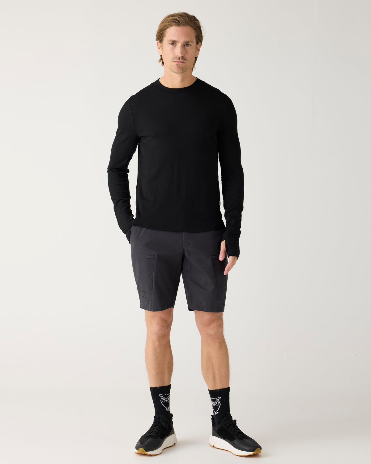 Dynamic wool long sleeve t-shirt - Black Jet