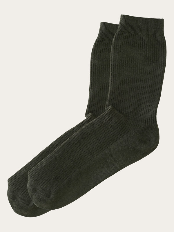 KnowledgeCotton Apparel - UNI 2-pack classic sock Socks 1090 Forrest Night