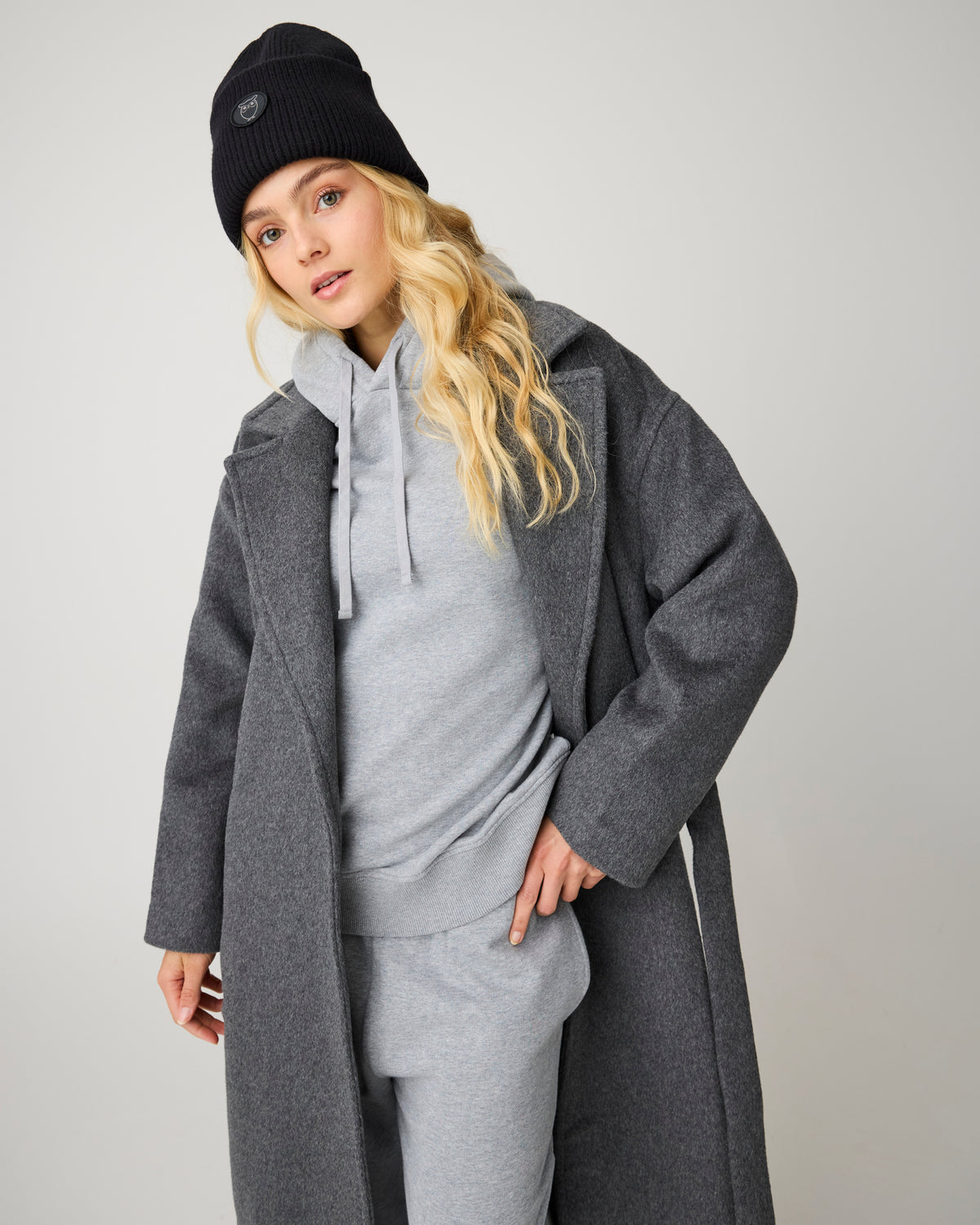 Relaxed sweat pants - Grey Melange