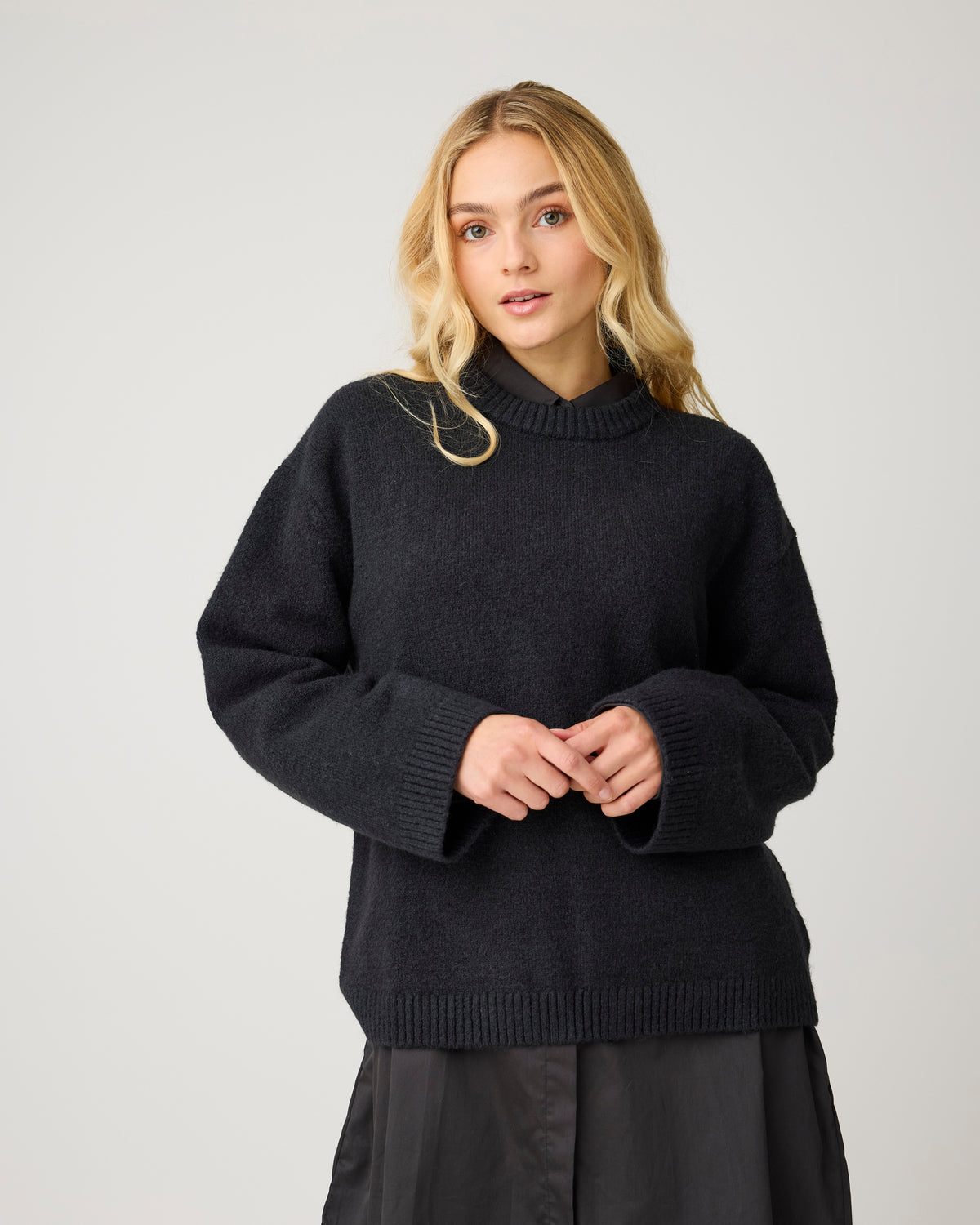 Soufflé yarn sweater - Black Jet