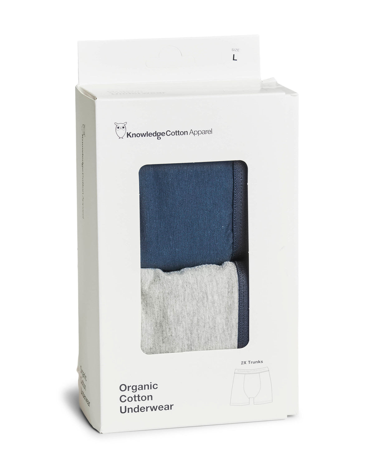 KnowledgeCotton Apparel - MEN 2 pack underwear Underwears 1012 Grey Melange