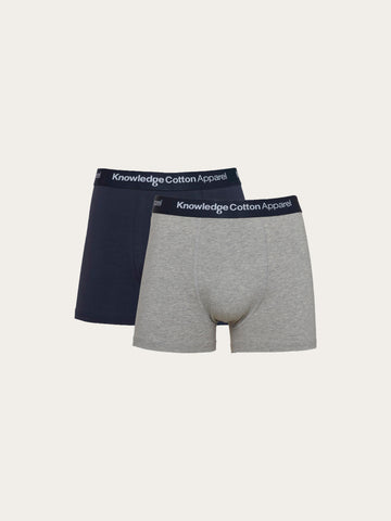 KnowledgeCotton Apparel - MEN 2 pack underwear Underwears 1012 Grey Melange