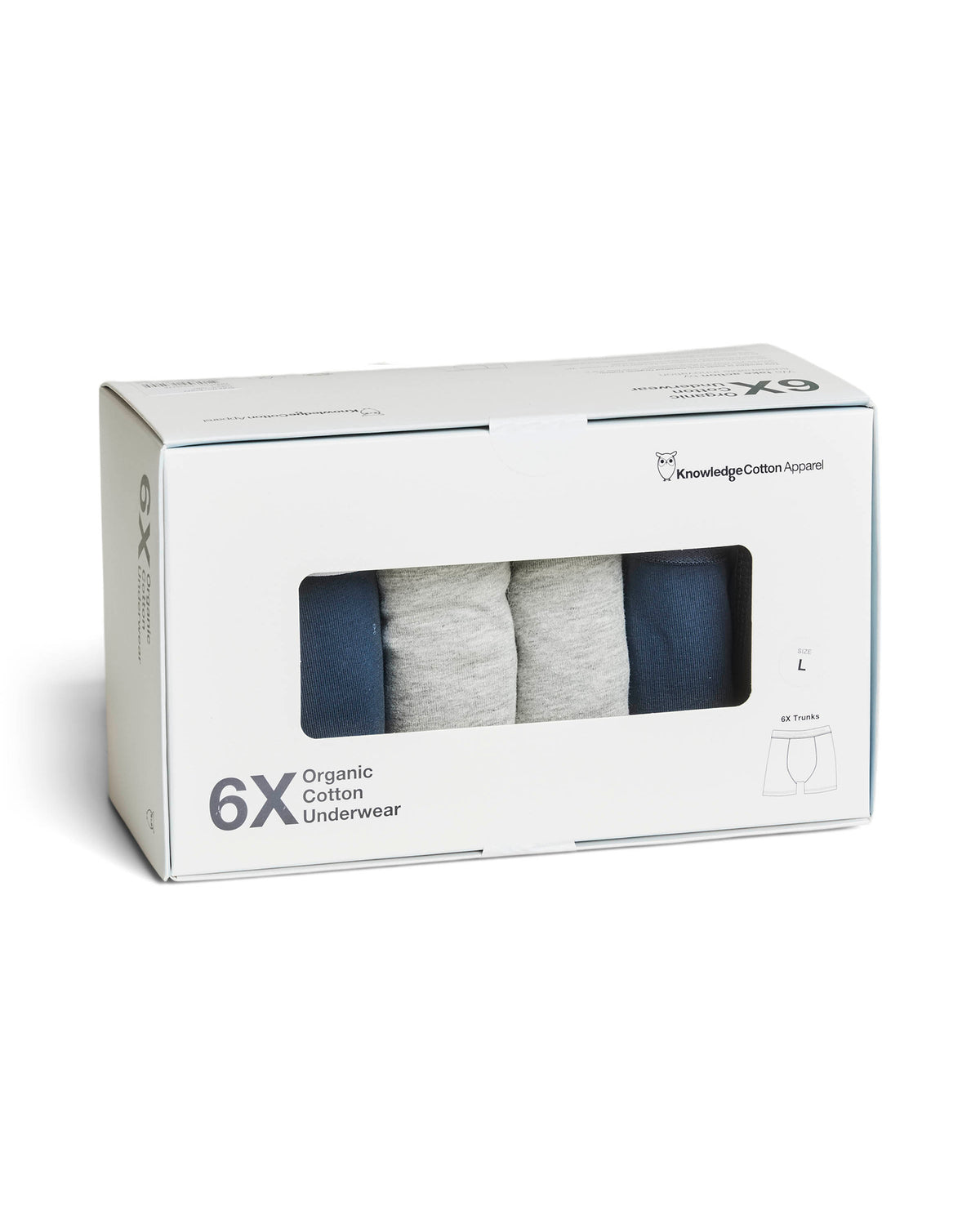 KnowledgeCotton Apparel - MEN 6 pack underwear Underwears 1001 Total Eclipse