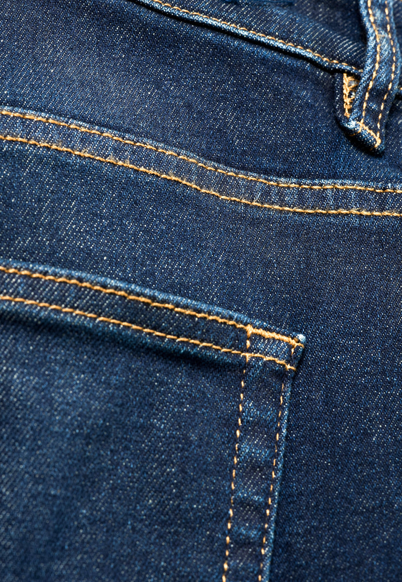 KnowledgeCotton Apparel - MEN ASH tapered slim denim jeans deep blue Denims 3048	Deep blue