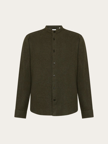 KnowledgeCotton Apparel - MEN Arch regular flannel shirt Shirts 1090 Forest Night
