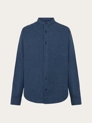KnowledgeCotton Apparel - MEN Arch regular flannel shirt Shirts 1226 Vintage Indigo