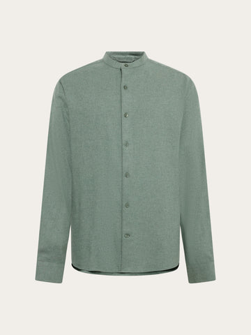 KnowledgeCotton Apparel - MEN Arch regular flannel shirt Shirts 1396 Lily Pad