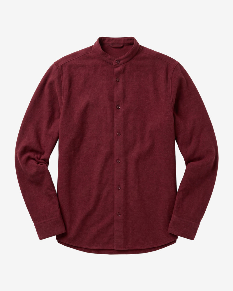 KnowledgeCotton Apparel - MEN Arch regular flannel shirt Shirts 1500 Burgundy