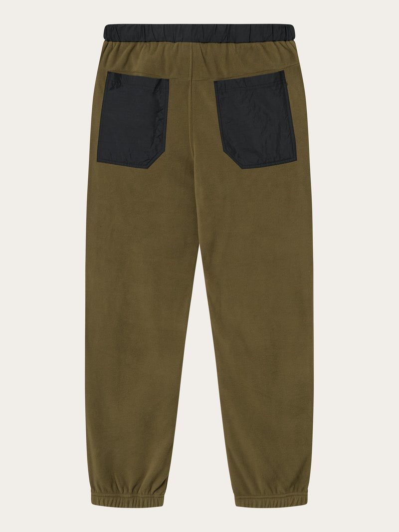KnowledgeCotton Apparel - MEN BIRCH hybrid fleece pants Pants 1100 Dark Olive