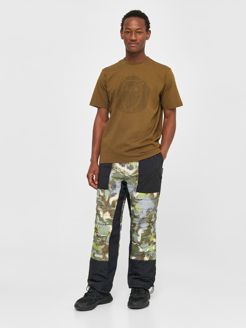 KnowledgeCotton Apparel - MEN BIRCH hybrid nylon printed padded pants Pants 9923 Green AOP