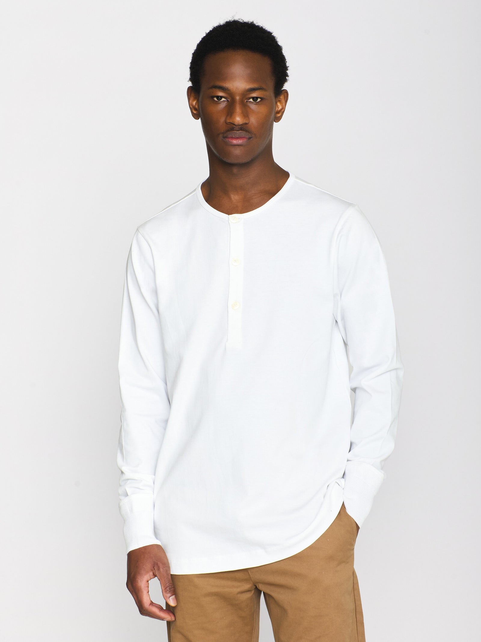 BO long sleeve henley - Regenerative Organic Certified