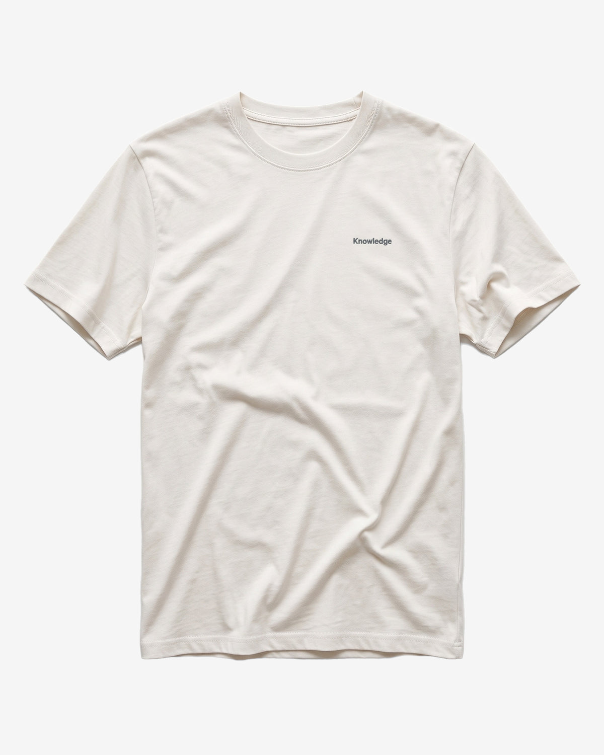 KnowledgeCotton Apparel - MEN Back print t-shirt T-shirts 1387 Egret