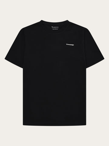 KnowledgeCotton Apparel - MEN Back print t-shirt T-shirts 1300 Black Jet