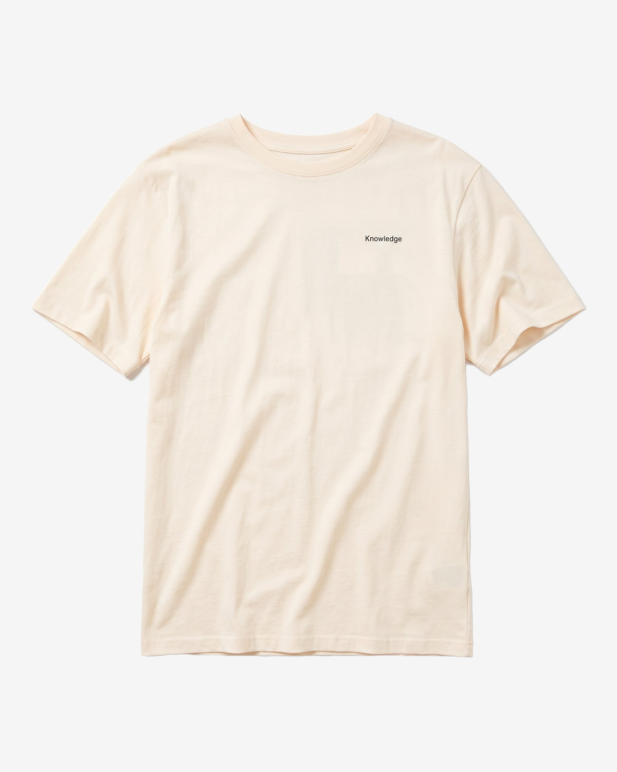 KnowledgeCotton Apparel - MEN Back print t-shirt T-shirts 1387 Egret