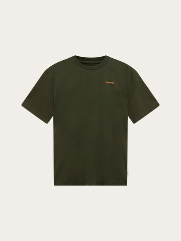 KnowledgeCotton Apparel - MEN Back print t-shirt T-shirts 1090 Forest Night