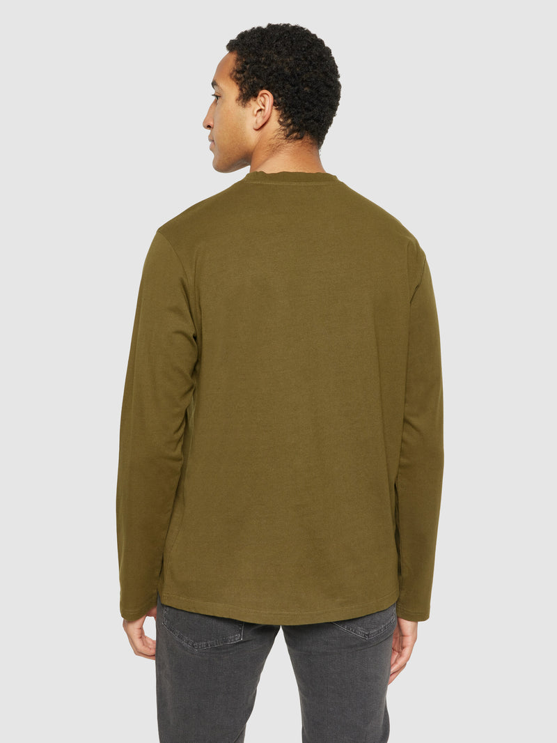 KnowledgeCotton Apparel - MEN Badge long sleeve Long Sleeves 9999 Item Colour