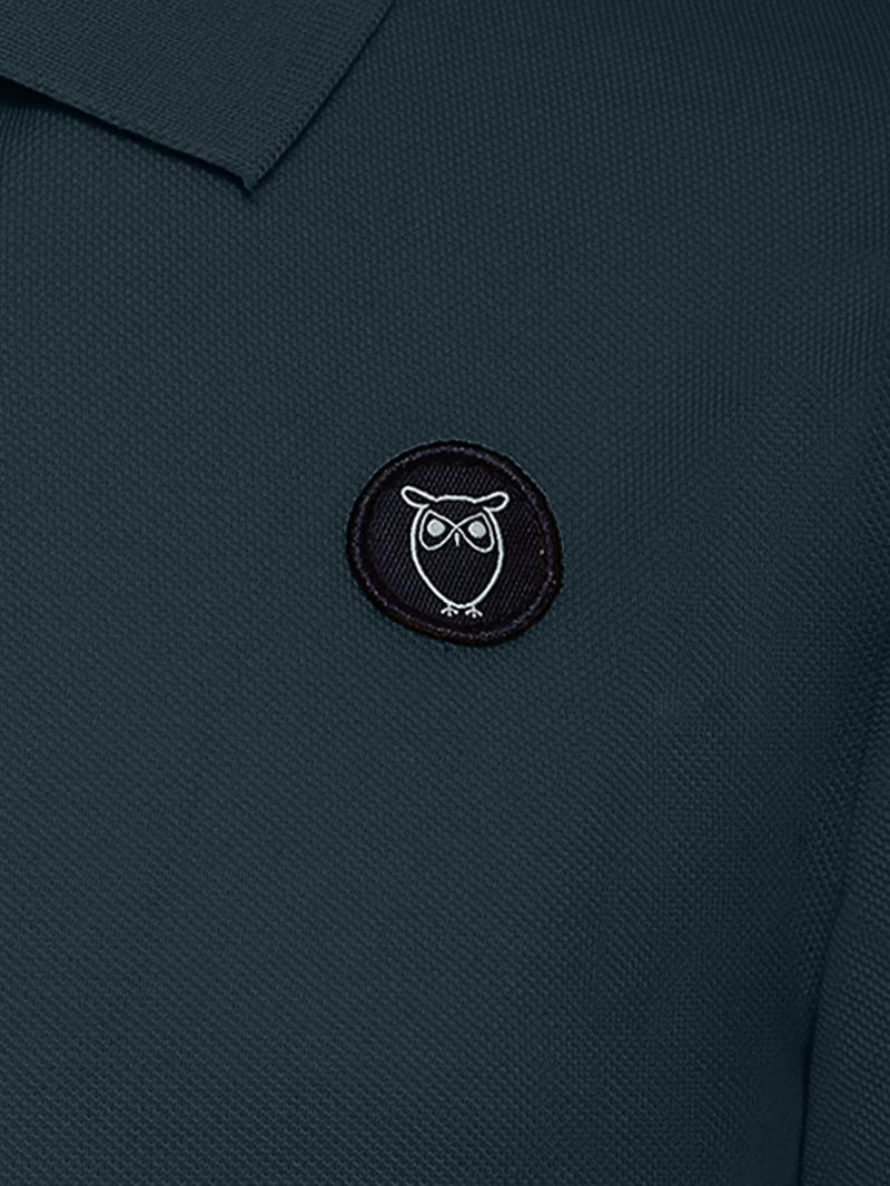 KnowledgeCotton Apparel - YOUNG Basic badge polo - GOTS/Vegan Polos 1001 Total Eclipse