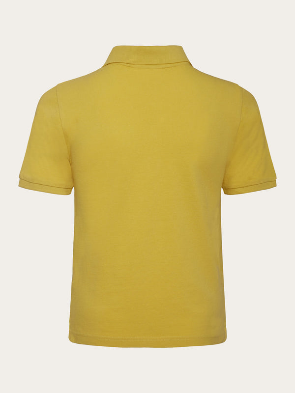 KnowledgeCotton Apparel - YOUNG Basic badge polo - GOTS/Vegan Polos 1429 Misted Yellow