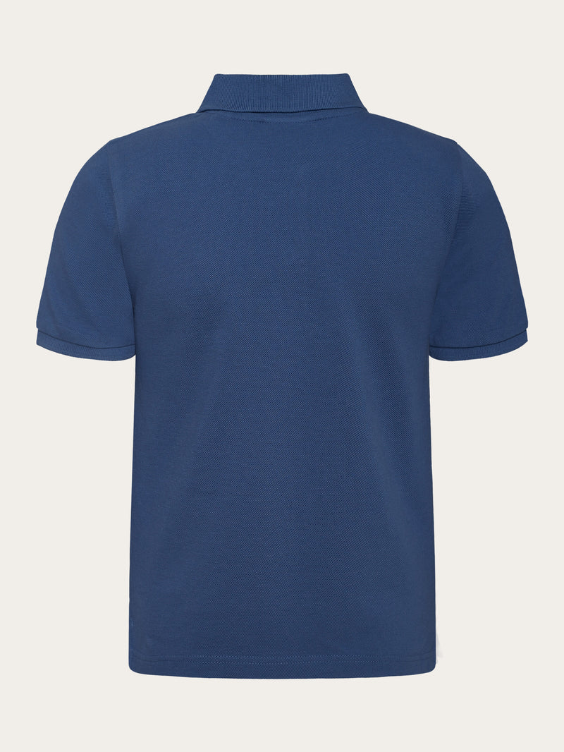 KnowledgeCotton Apparel - YOUNG Basic badge polo - GOTS/Vegan Polos 1432 Moonlight Blue