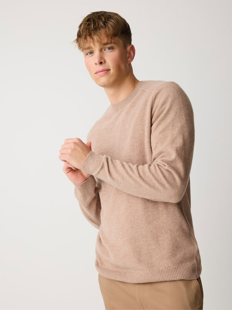 KnowledgeCotton Apparel - MEN Basic o-neck knit Knits 1336 Kelp melange