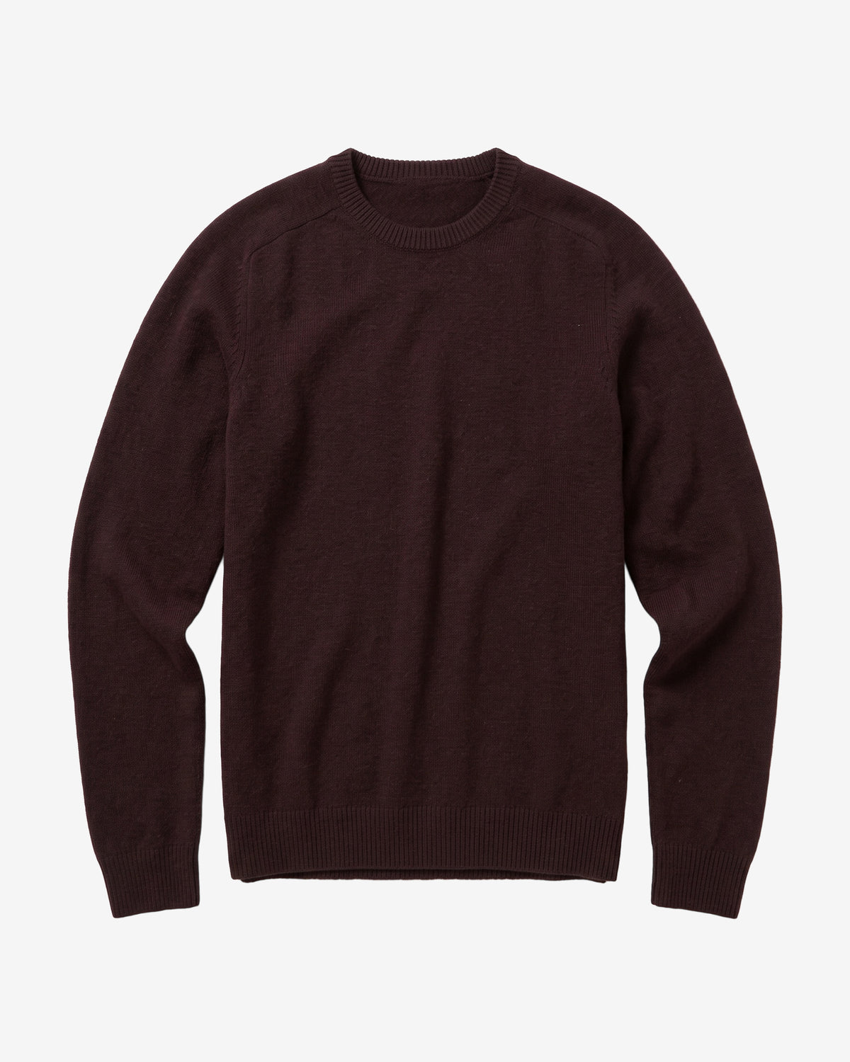 KnowledgeCotton Apparel - MEN Basic o-neck knit Knits 1487 Chocolate Torte