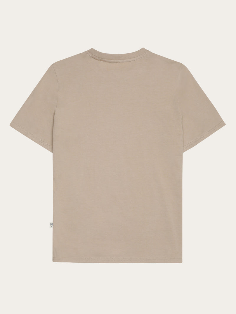 KnowledgeCotton Apparel - WMN Basic pima cotton t-shirt - GOTS/Vegan T-shirts 1228 Light feather gray