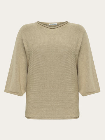 KnowledgeCotton Apparel - WMN Bat sleeve knit Knits 1495 Twill