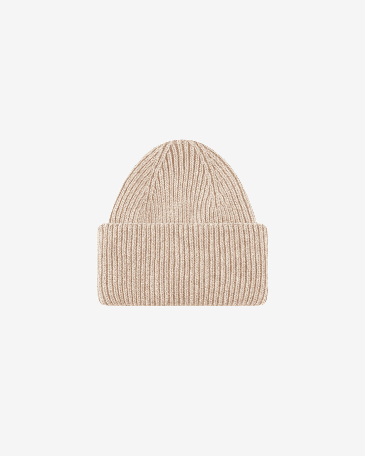 KnowledgeCotton Apparel - UNI Big rib beanie Hats 1074 Nature Melange