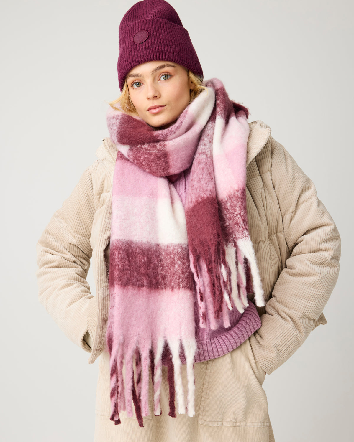 KnowledgeCotton Apparel - UNI Big rib beanie Hats 1281 Fig