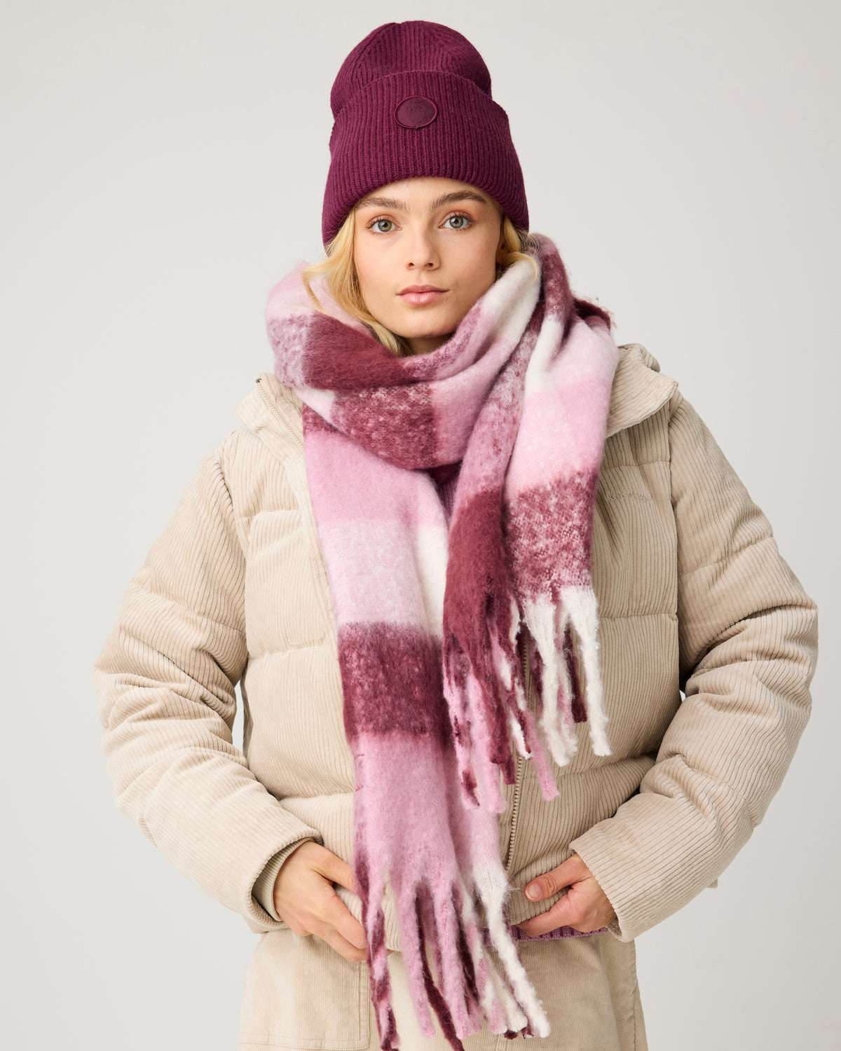 KnowledgeCotton Apparel - UNI Big rib beanie Hats 1281 Fig