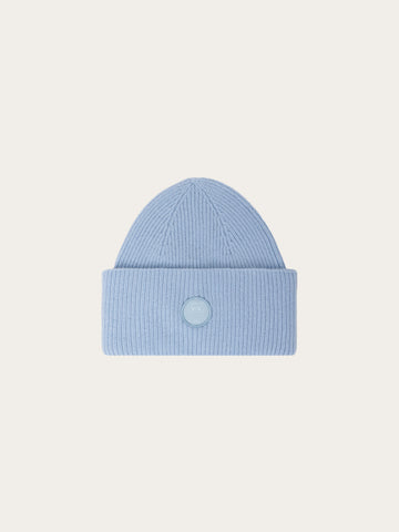 KnowledgeCotton Apparel - UNI Big rib beanie Hats 1322 Asley Blue