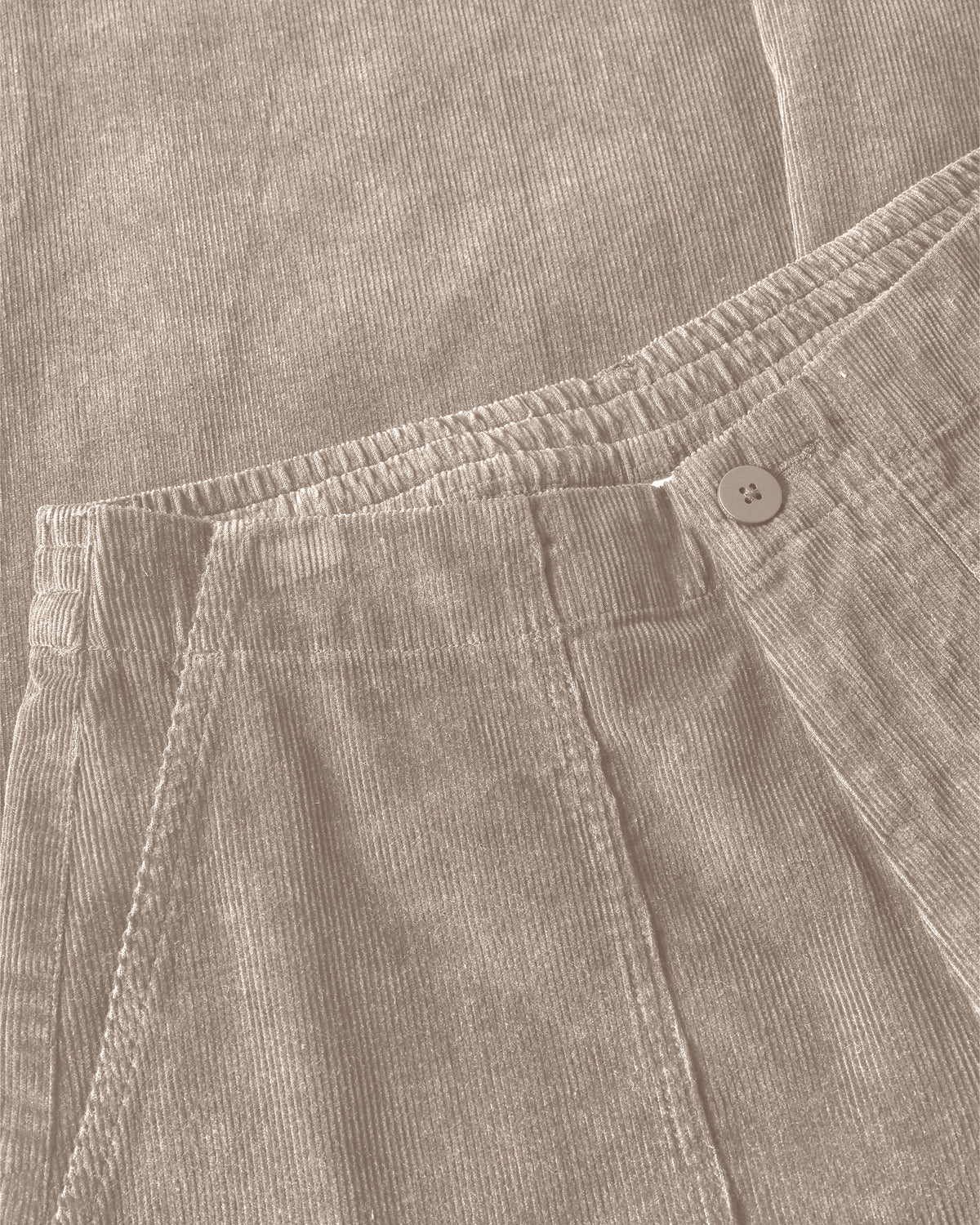KnowledgeCotton Apparel - WMN Bloom barrel corduroy pants Pants 1228 Light feather gray