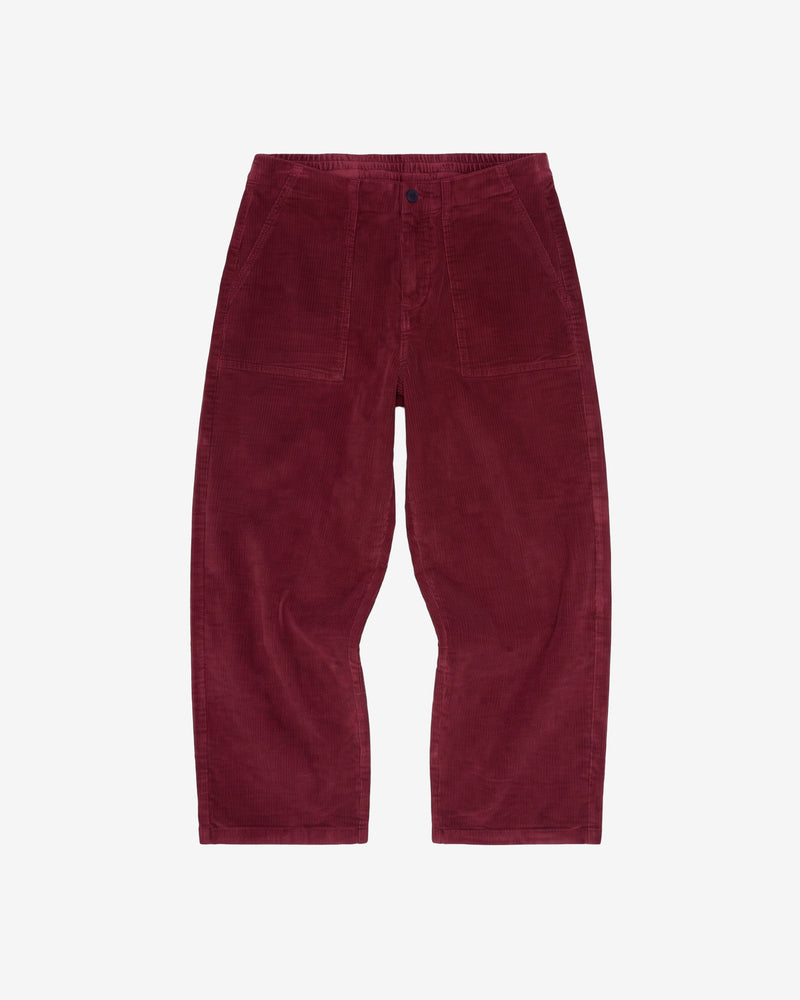 KnowledgeCotton Apparel - WMN Bloom barrel corduroy pants Pants 1500 Burgundy