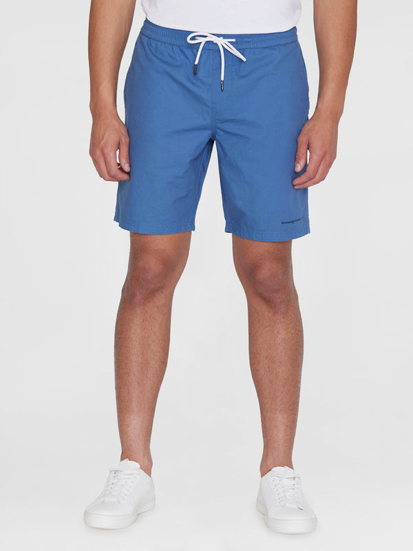 KnowledgeCotton Apparel - MEN Boardwalk shorts with elastic waist - GOTS/Vegan Swimshorts 1432 Moonlight Blue