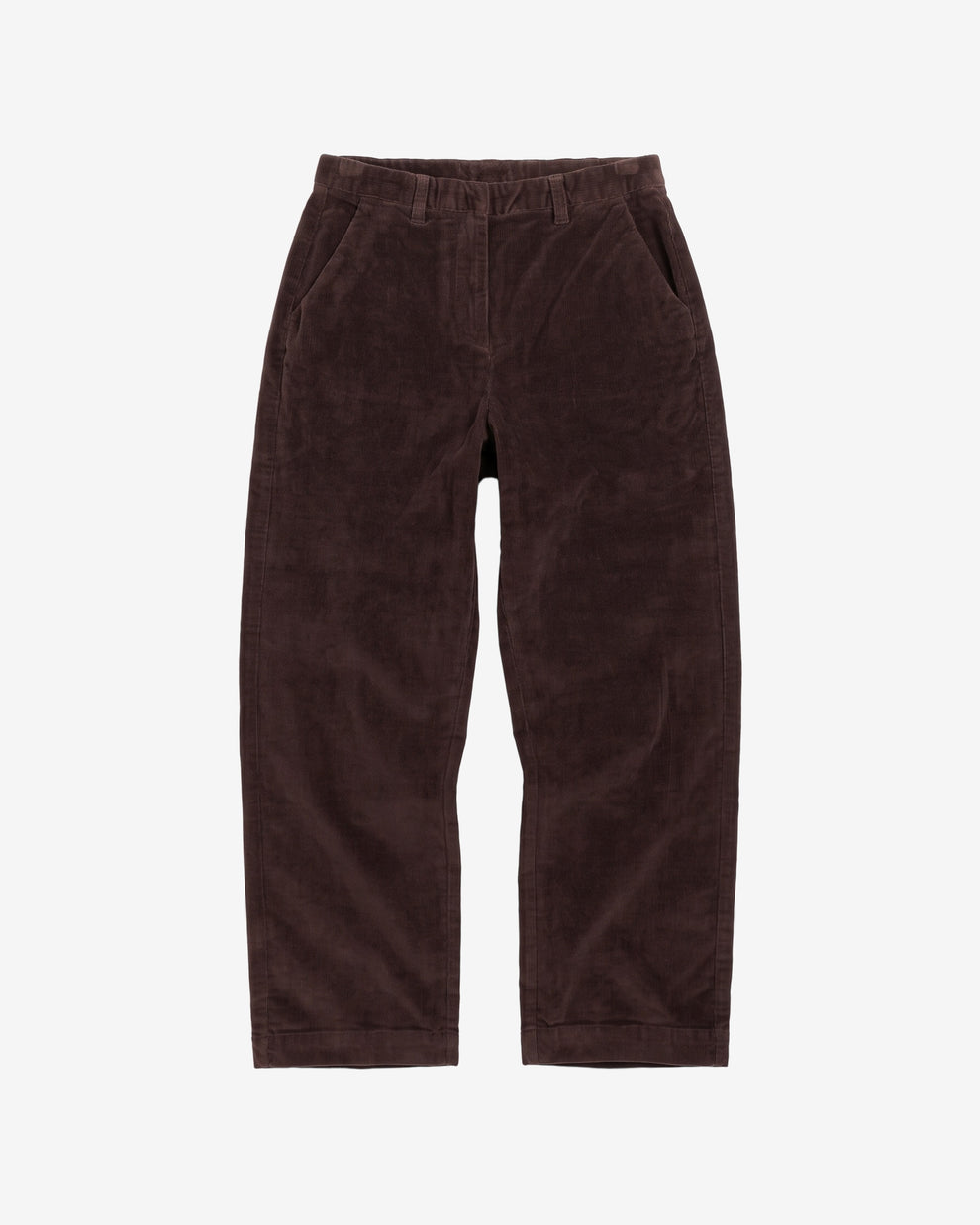 KnowledgeCotton Apparel - WMN Bora wide corduroy pant Pants 1487 Chocolate Torte