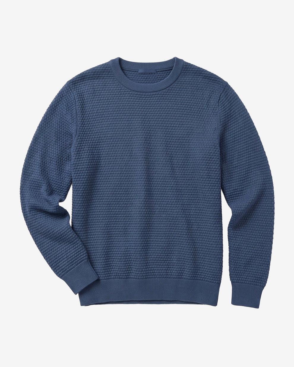 KnowledgeCotton Apparel - MEN Bubble knit crew neck Knits 1226 Vintage Indigo