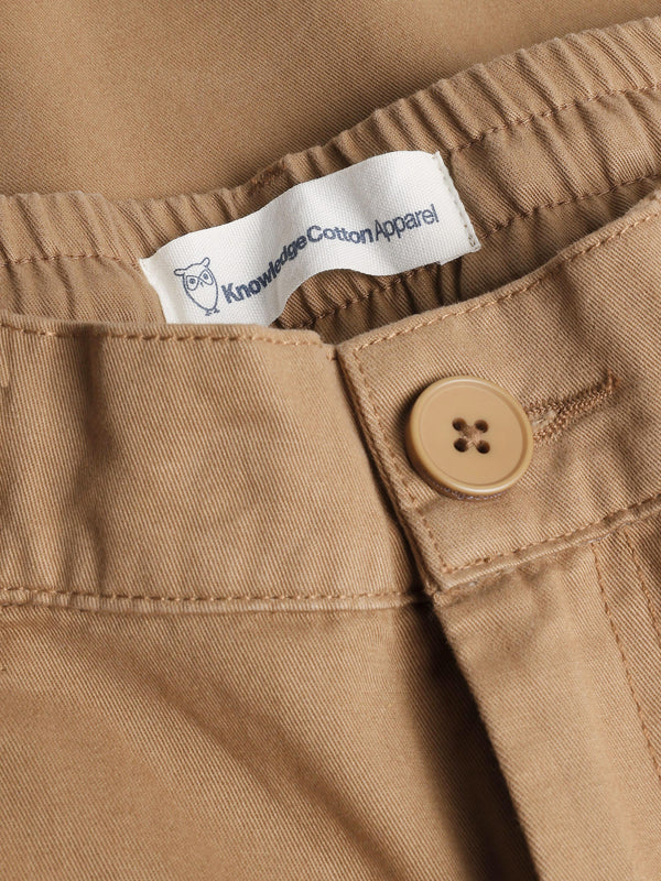 KnowledgeCotton Apparel - WMN CHLOE barrel mid-rise twill chino - GOTS/Vegan Pants 1019 Tuffet