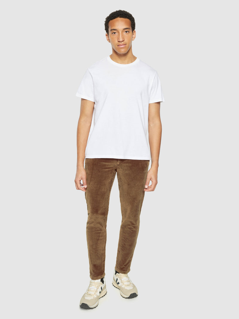 KnowledgeCotton Apparel - MEN CHUCK regular 8-wales corduroy chino pants Pants 1121 Dachshund