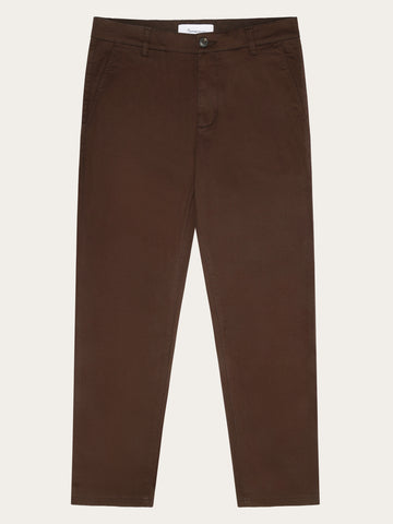 KnowledgeCotton Apparel - MEN Chuck regular canvas pants Pants 1243 Demitasse (brown)