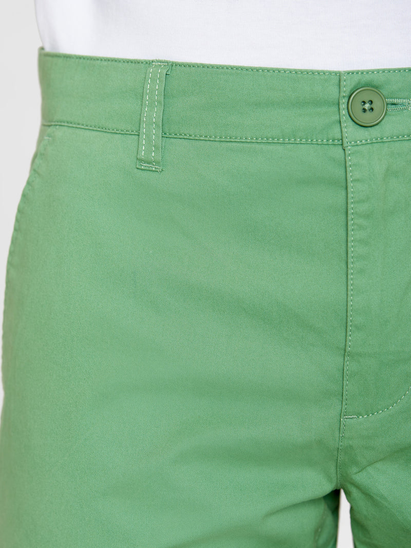 KnowledgeCotton Apparel - MEN CHUCK regular chino poplin shorts Shorts 1454 Shale Green