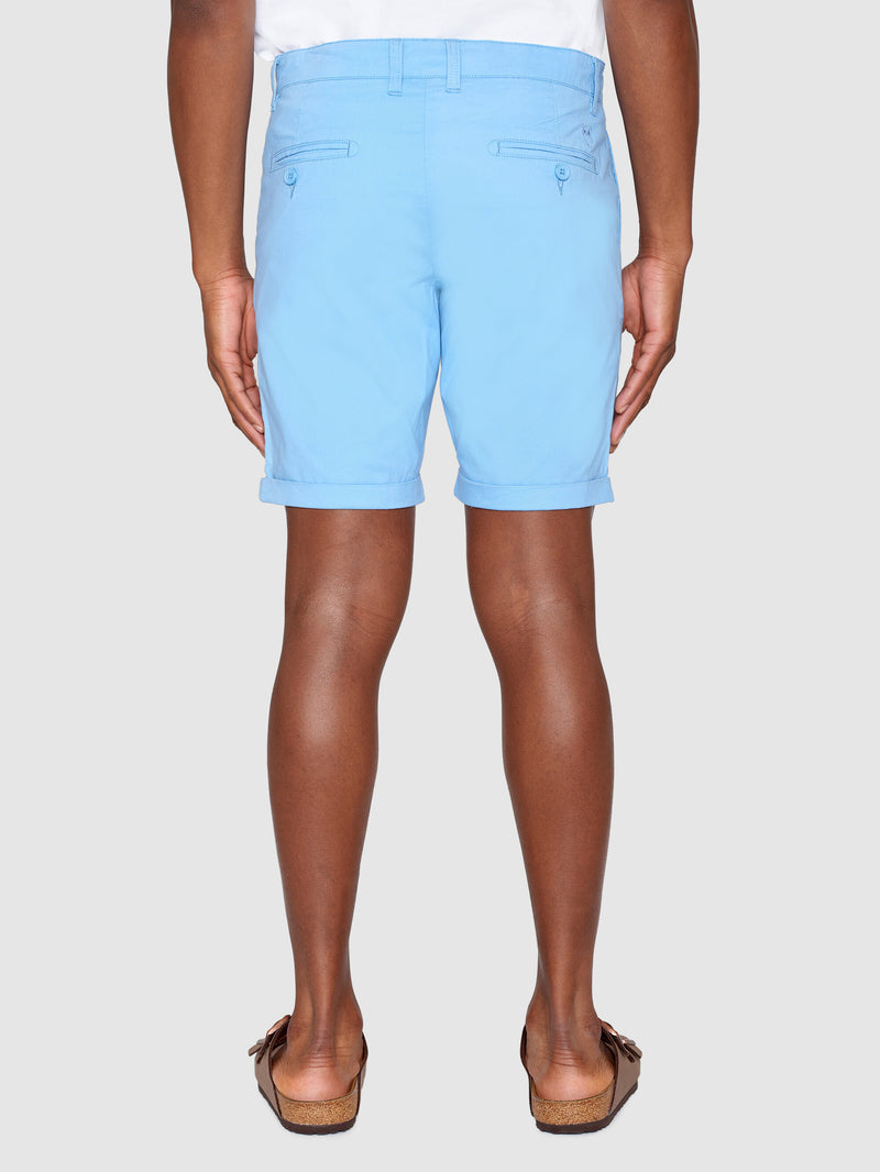 KnowledgeCotton Apparel - MEN CHUCK regular chino poplin shorts Shorts 1457 Dusk Blue