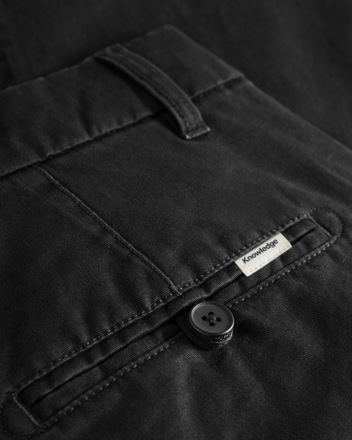 KnowledgeCotton Apparel - MEN CHUCK regular twill chino pants Pants 1300 Black Jet