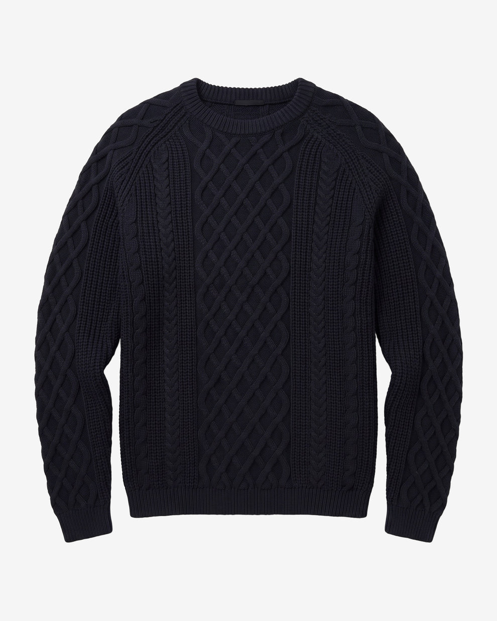 KnowledgeCotton Apparel - MEN Cable knit sweater Knits 1412 Night Sky