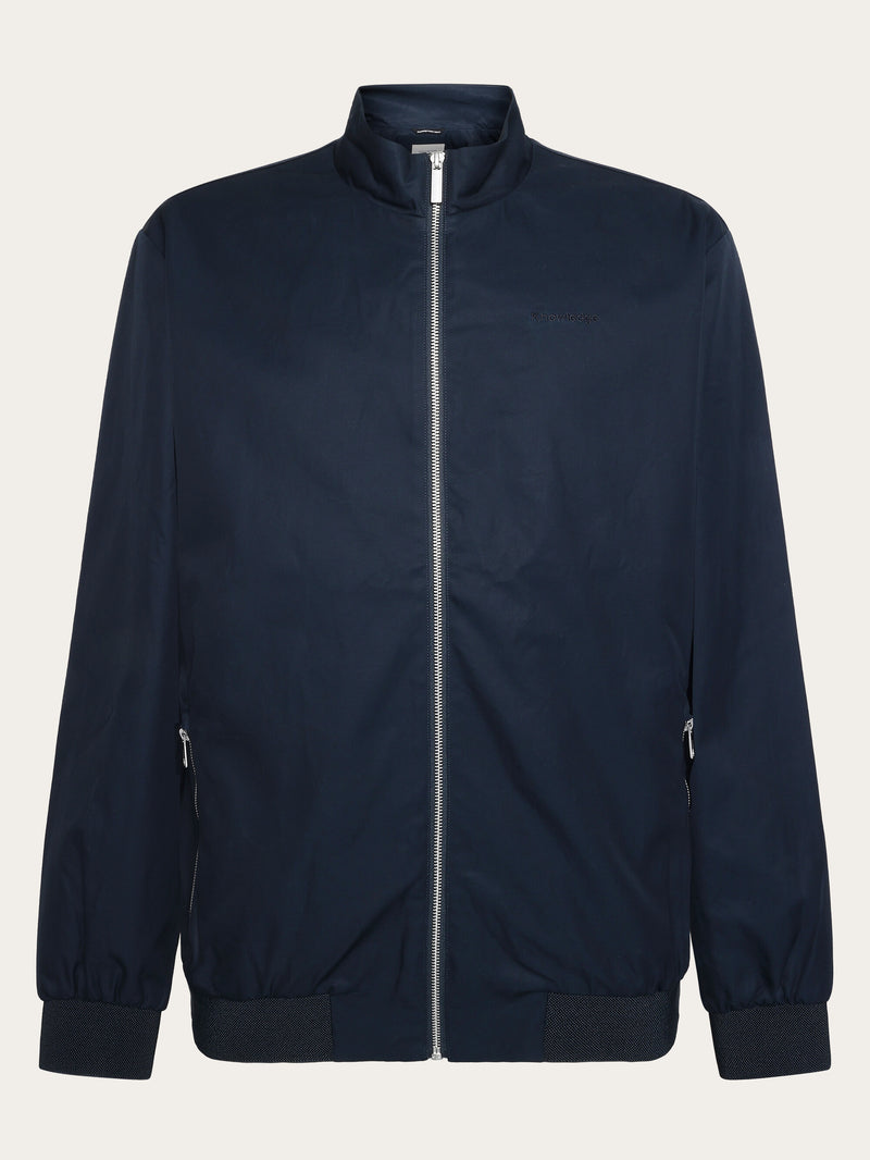 KnowledgeCotton Apparel - MEN Canvas Light shell bomber jacket - GOTS/Vegan Jackets 1001 Total Eclipse