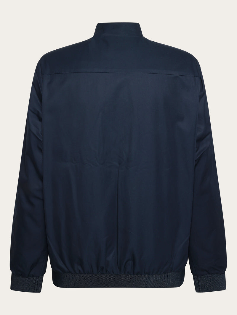 KnowledgeCotton Apparel - MEN Canvas Light shell bomber jacket - GOTS/Vegan Jackets 1001 Total Eclipse