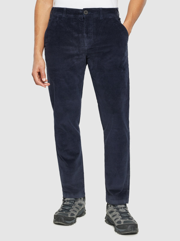 KnowledgeCotton Apparel - MEN Chuck regular corduroy pants Pants 1412 Night Sky