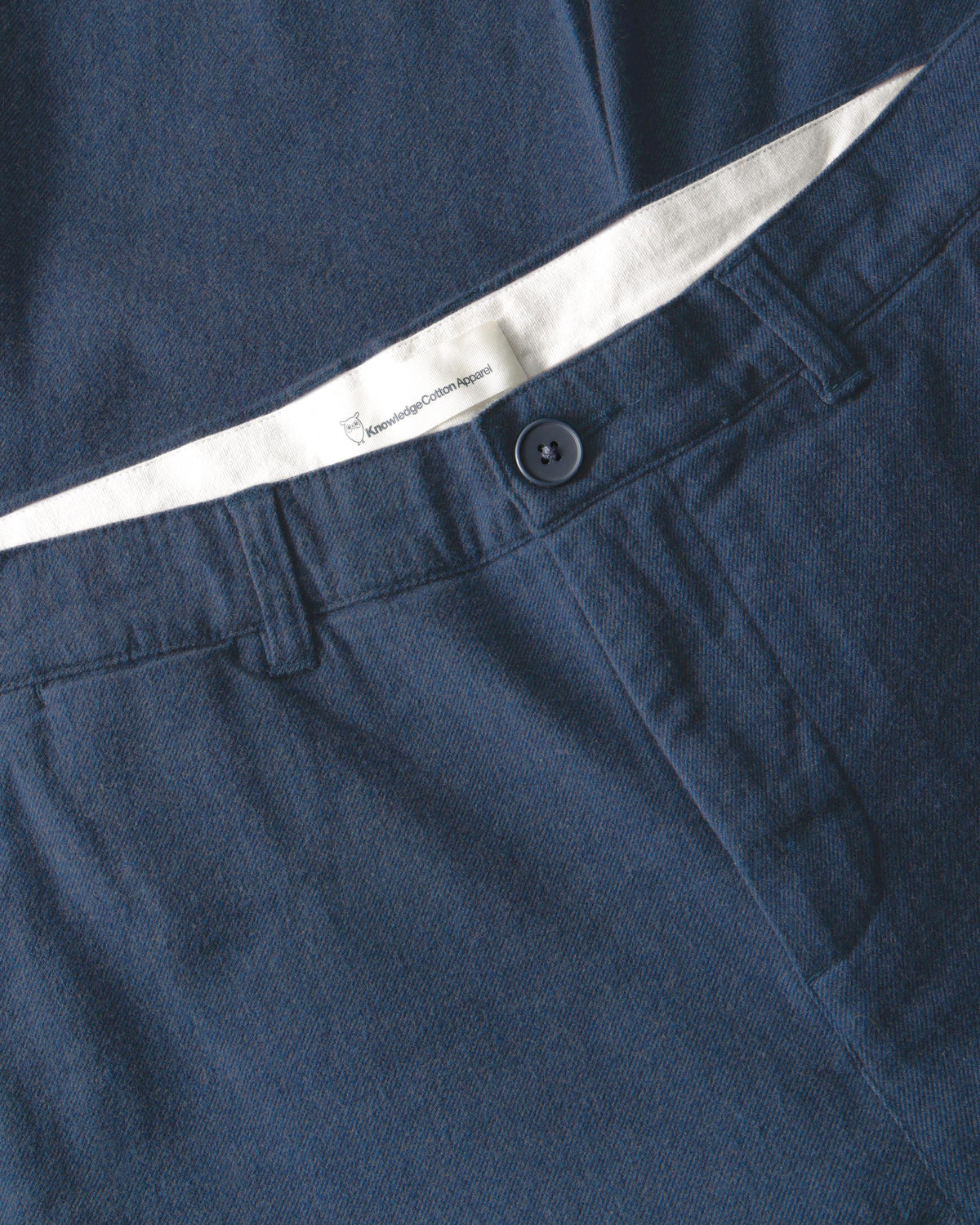 KnowledgeCotton Apparel - MEN Chuck regular flannel pants Pants 1226 Vintage Indigo