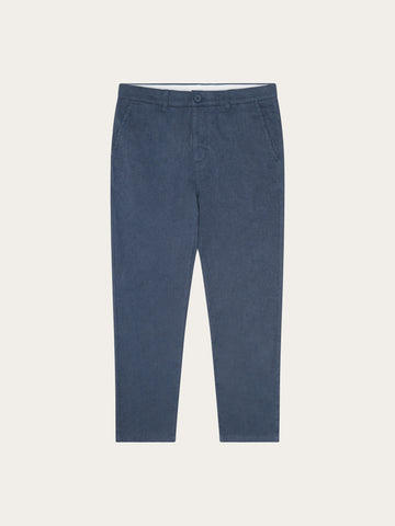 KnowledgeCotton Apparel - MEN Chuck regular flannel pants Pants 1226 Vintage Indigo